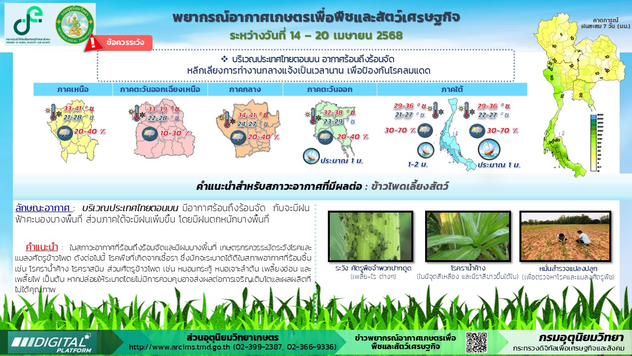 พยากรณ์อากาศเพื่อพืชเศรษฐกิจ